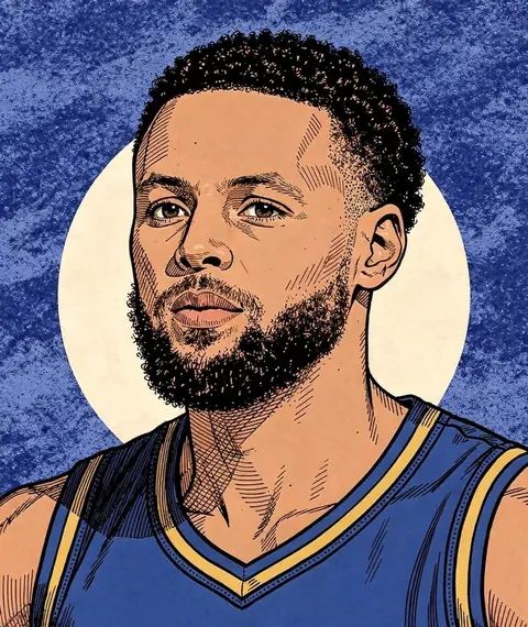 Illustration adapted from photos by Erik Drost, The White House, El Viejas God (CC BY 2.0, CC0, Public domain) Illustrated portrait of Stephen Curry
